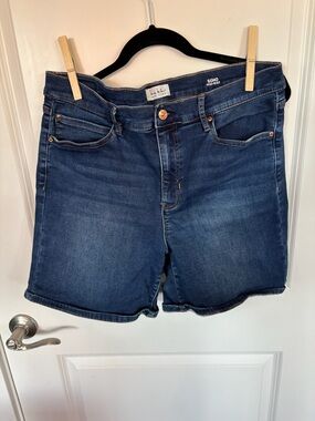 Nicole Miller Dark Blue Denim Jean Shorts